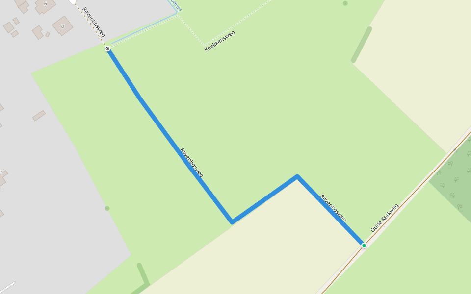 Ravenbosweg walking route map in Buggenhout