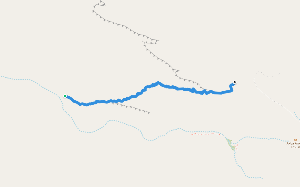 Akba Aroum path walking route map in Djanet