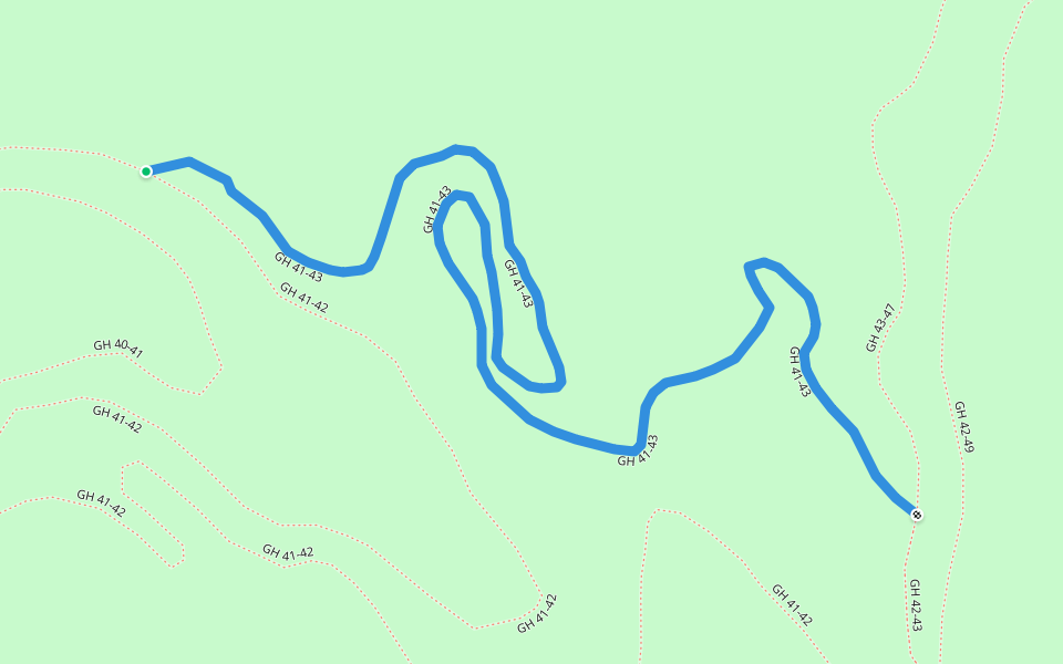 GH 41-43 walking route map in Bellaire
