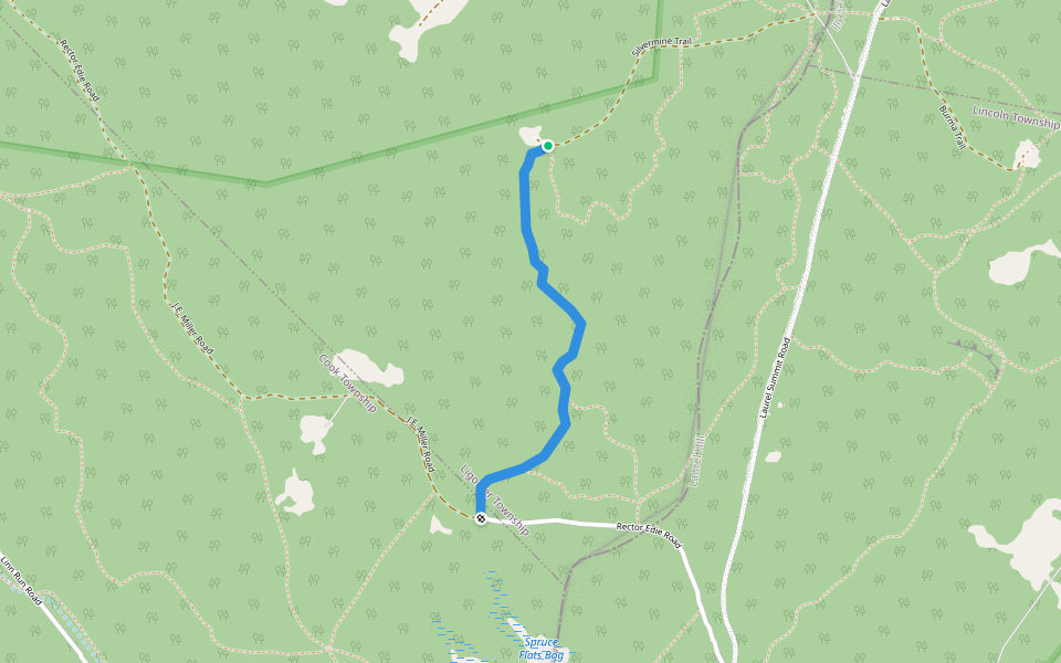 Silvermine Trail walking route map in Boswell