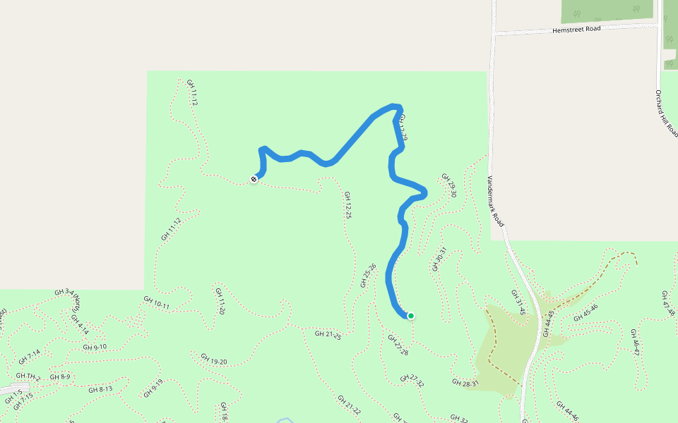 GH 12-29 walking route map in Bellaire