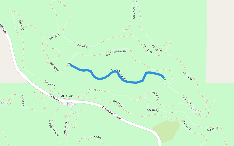 GH 74-75 (South) walking route map in Bellaire