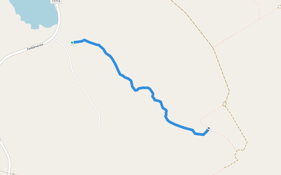 Paalijärvipatikka walking route map in Aholanpää