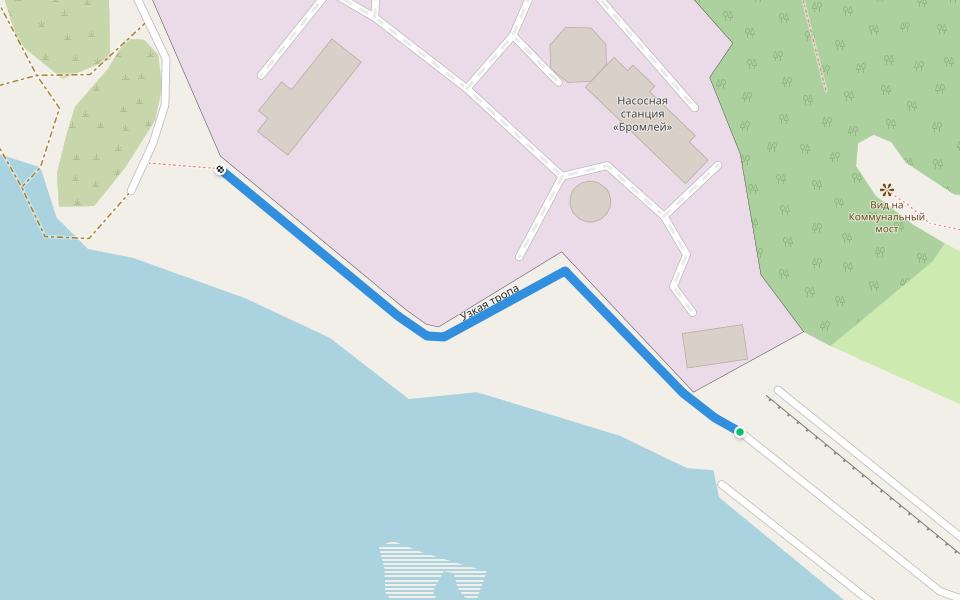 Узкая тропа walking route map in Tomsk
