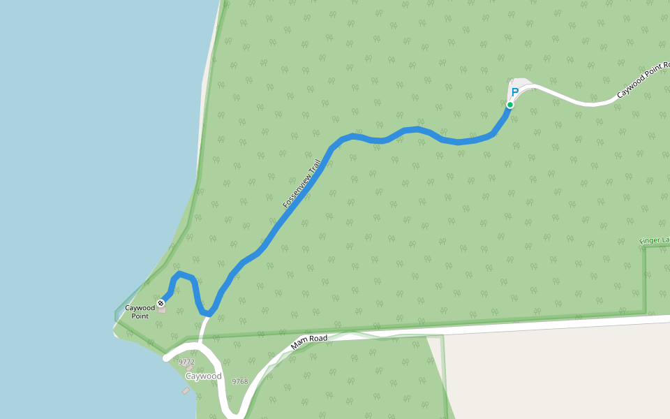 Fossenview Trail walking route map in Lodi