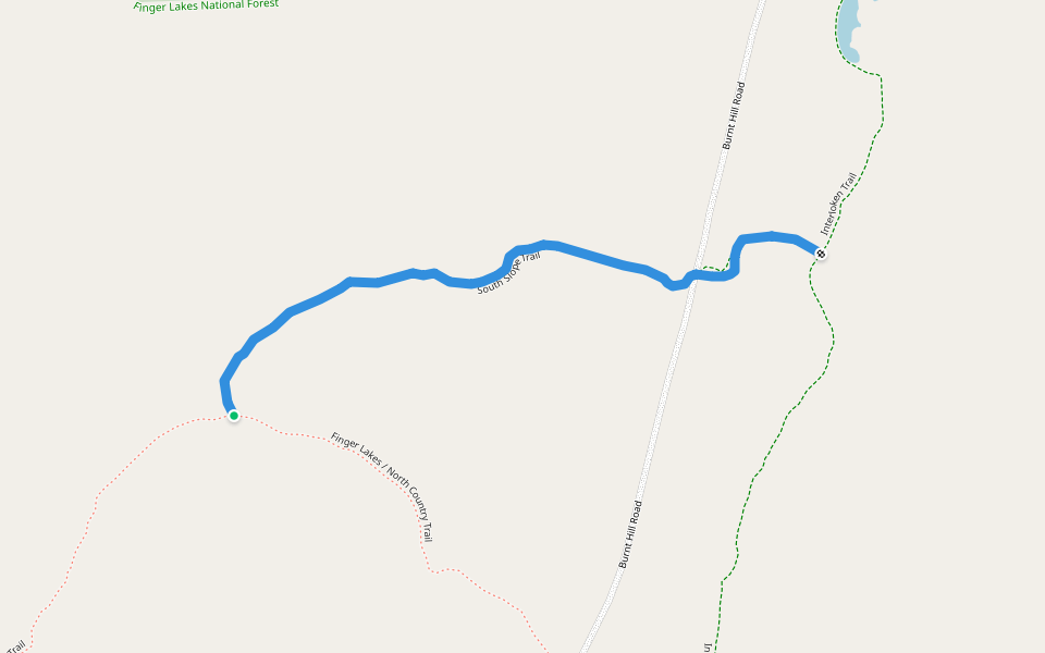 South Slope Trail walking route map in Burdett