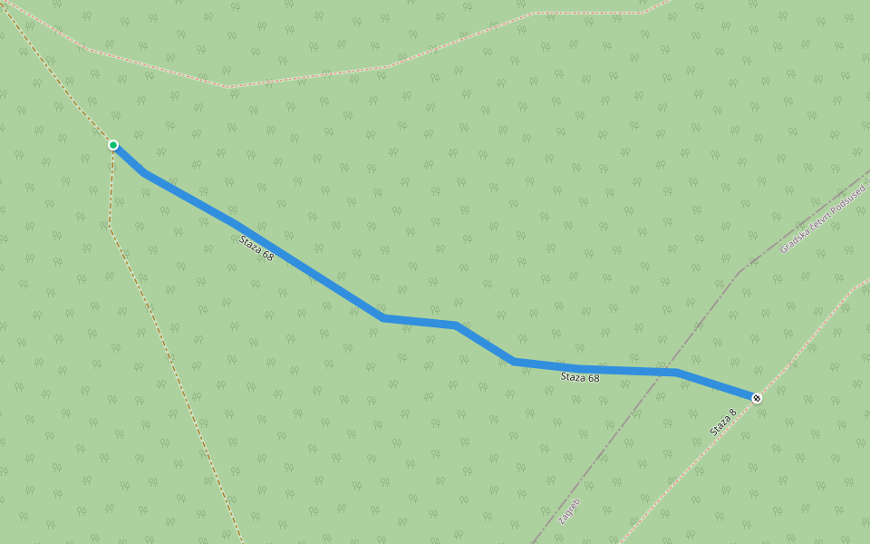 Staza 68 walking route map in Novaki Bistranski