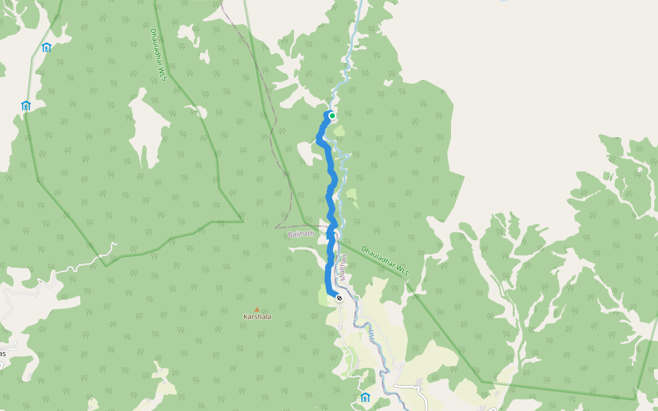 Rajgundha Plachek Trail walking route map in Chakban Palah Chak