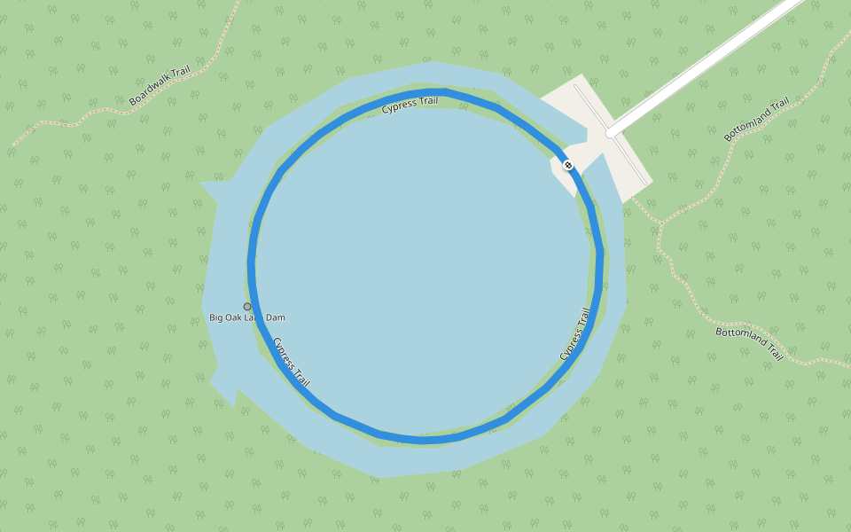 Cypress Trail walking route map in East Prairie