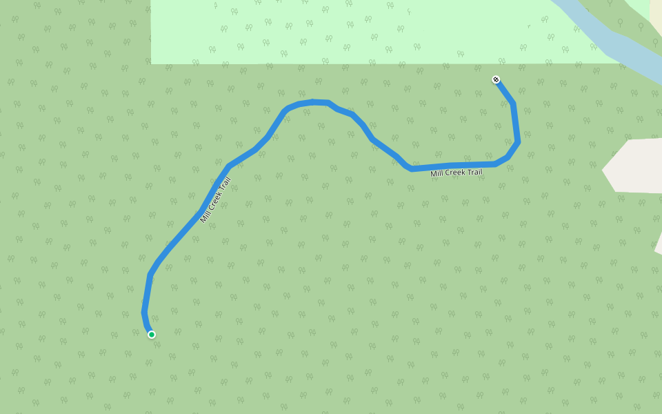 Mill Creek Trail walking route map in Whitewater