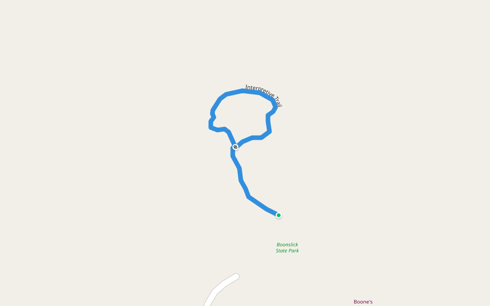 Interpretive Trail walking route map in Glasgow