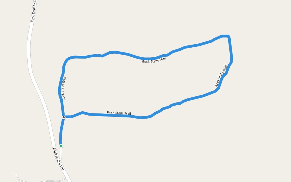 Rock Stalls Trail walking route map in Sugar Grove