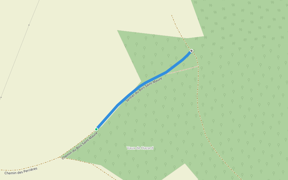 Sentier du Bois Saint-Maure walking route map in Nixéville-Blercourt
