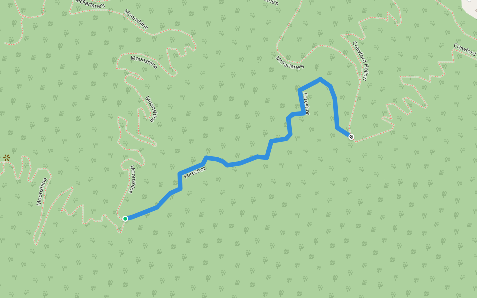 Foreshot walking route map in Dyke