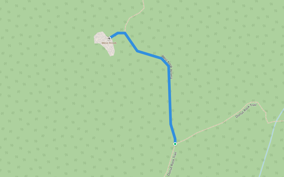 West Knob Access walking route map in West Vancouver