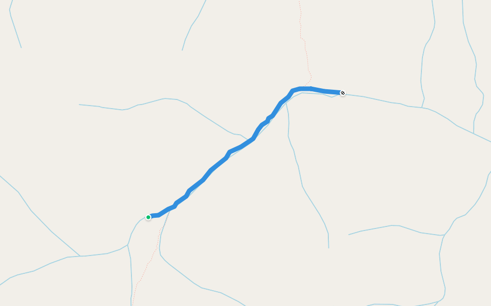Nines walking route map in Destruction Bay