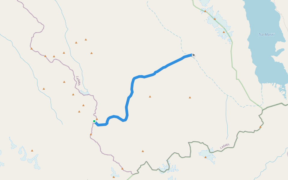 Pangpo La Trail walking route map in Dhar Richheso