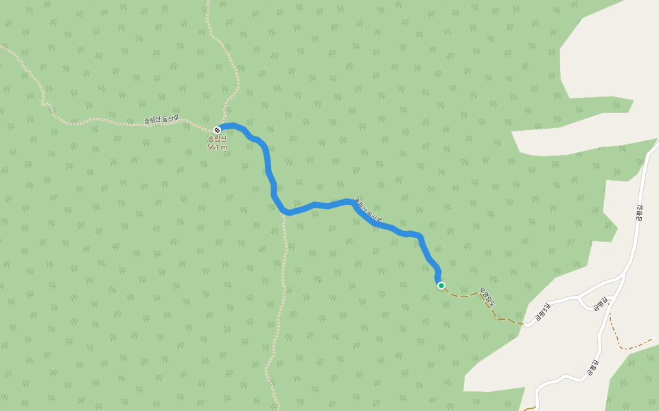 송림산 등산로 walking route map in Gimcheon