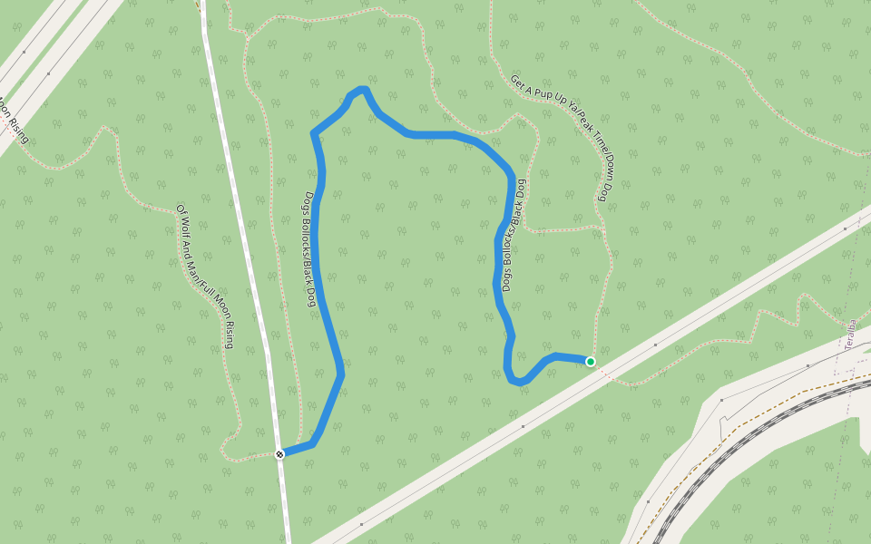 Dogs Bollocks/Black Dog walking route map in Fassifern