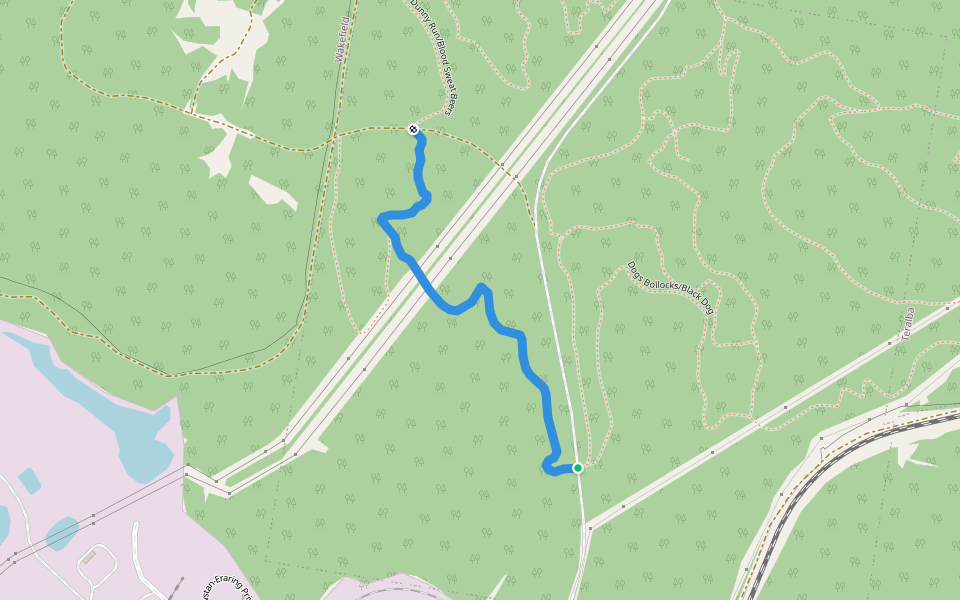 Of Wolf And Man/Full Moon Rising walking route map in Fassifern