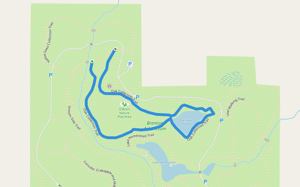 Oak Collection Trail walking route map in Dallas Center