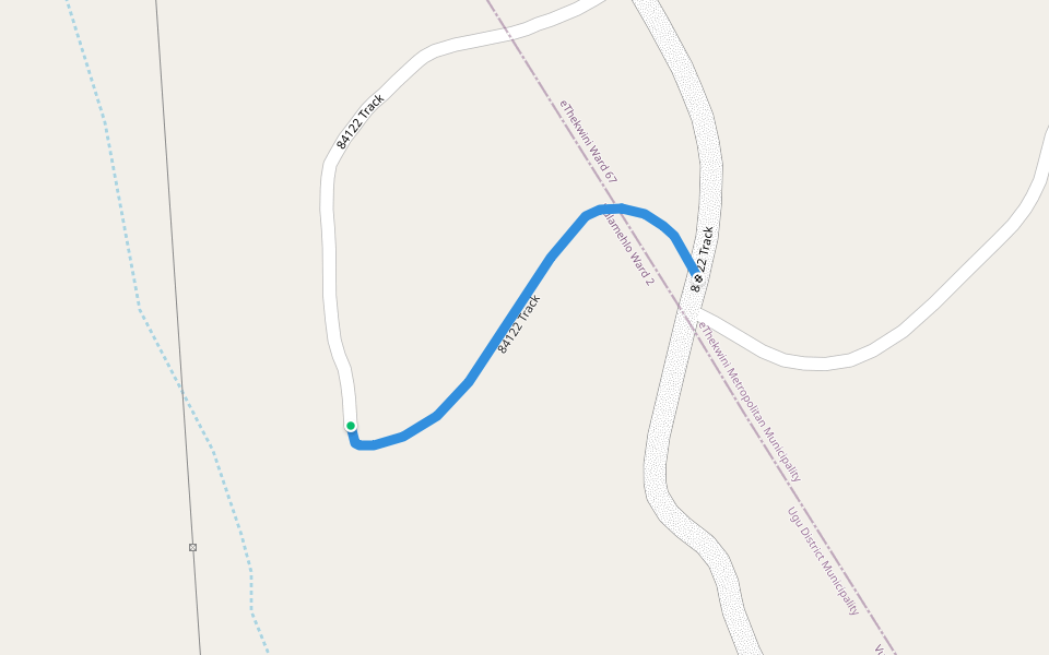 84122 Track walking route map in Ungendwa