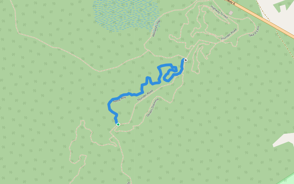Rattle Way walking route map in Mar