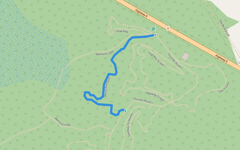 Devils And Dust walking route map in Lion's Head