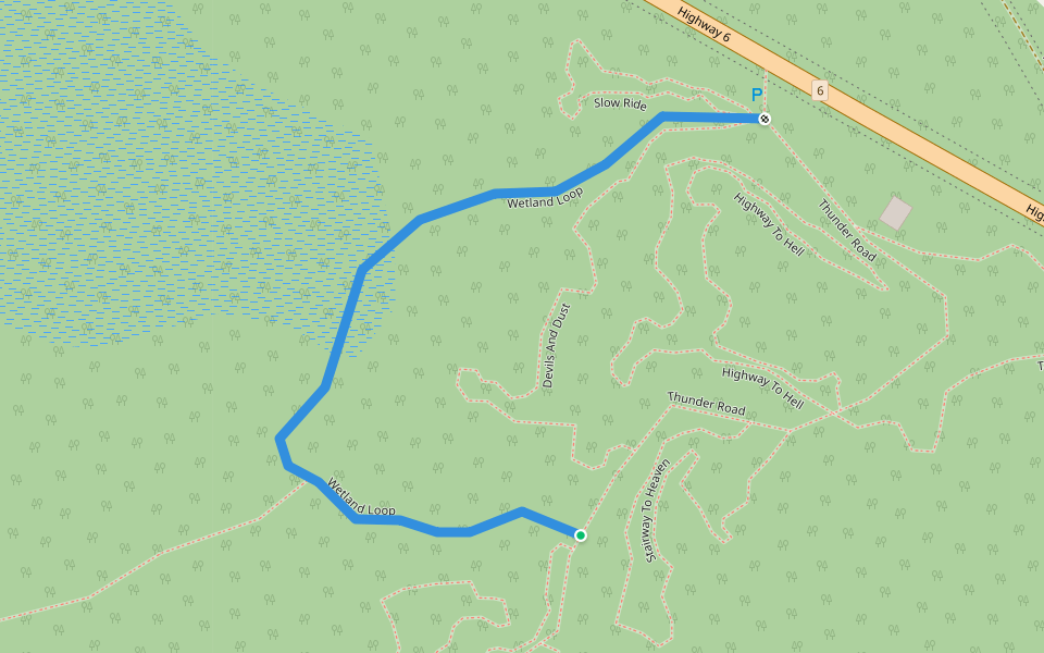 Wetland Loop walking route map in Mar