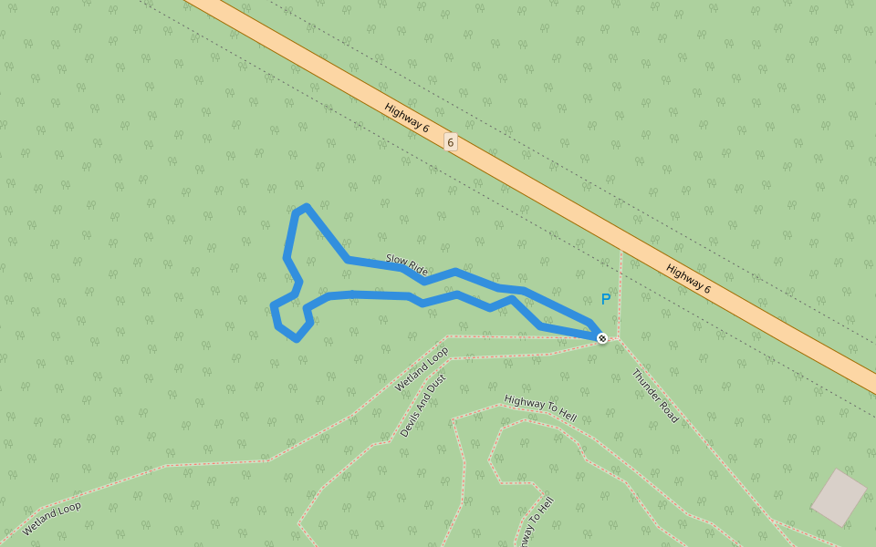 Slow Ride walking route map in Lion's Head