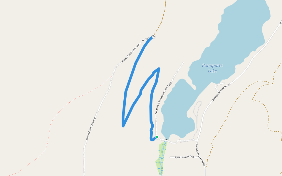 Pipsissewa Trail walking route map in Tonasket