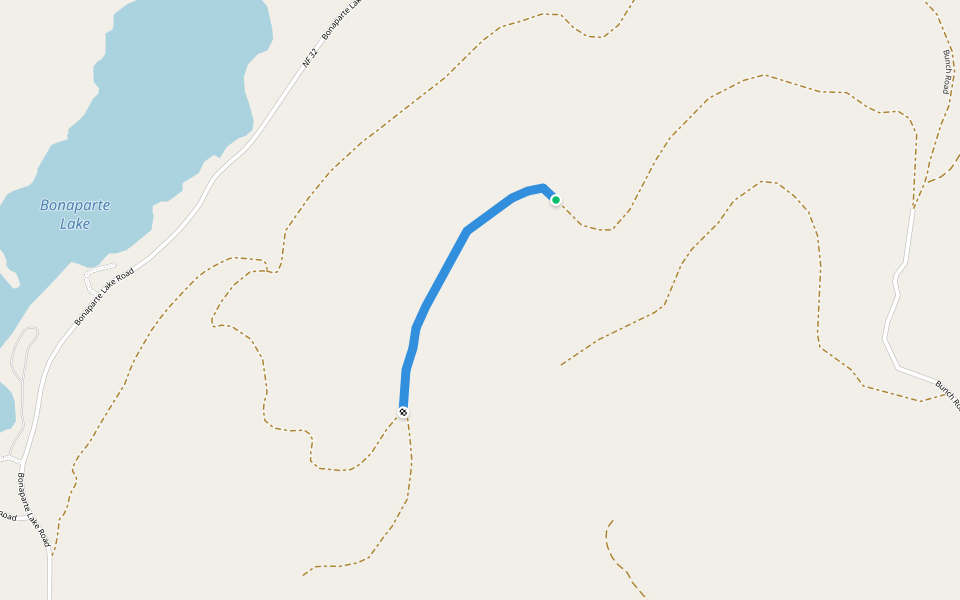 Pacific Northwest Trail walking route map in Tonasket