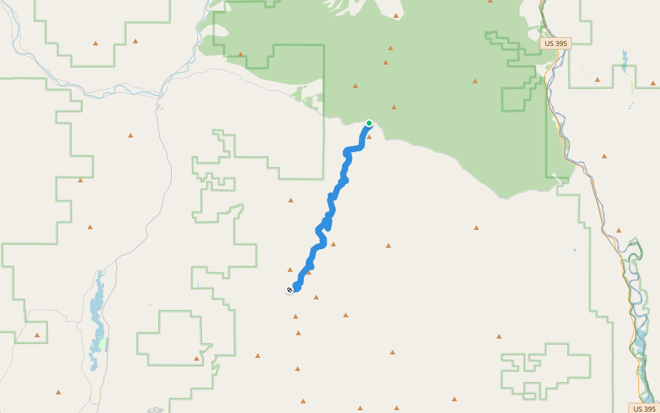 Kettle Crest North Trail walking route map in Danville