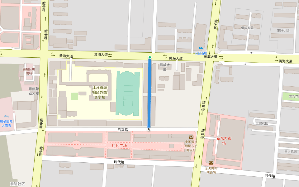 万隆步行街 walking route map in Lian Yun Gang Shi