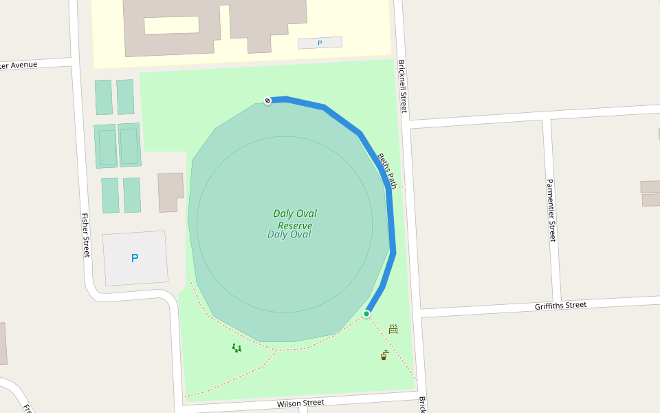 Beths Path walking route map in Magill