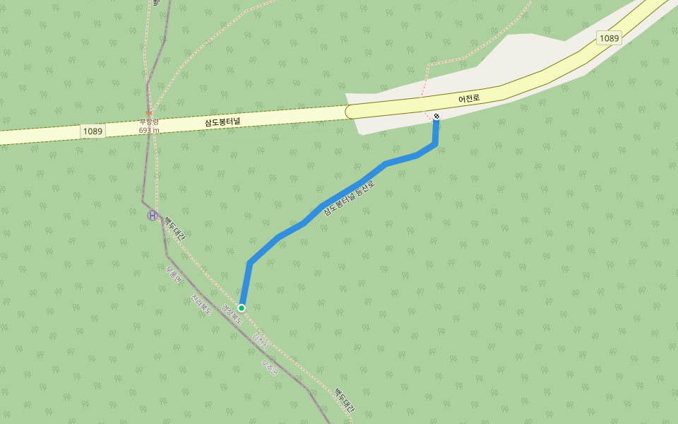 삼도봉터널 등산로 walking route map in Gimcheon