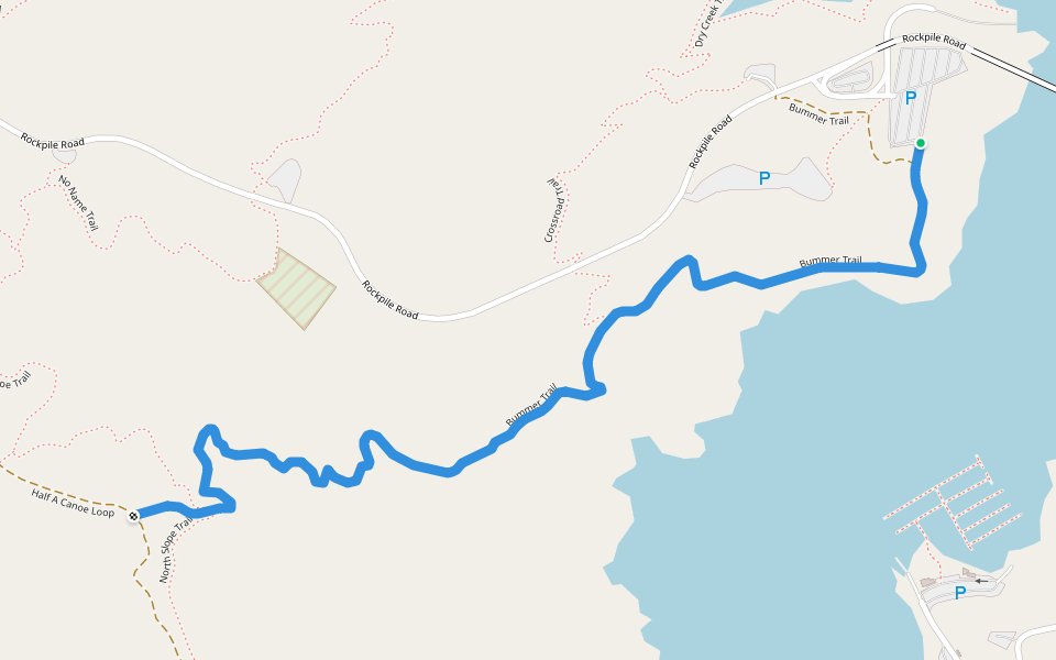 Bummer Trail walking route map in Geyserville