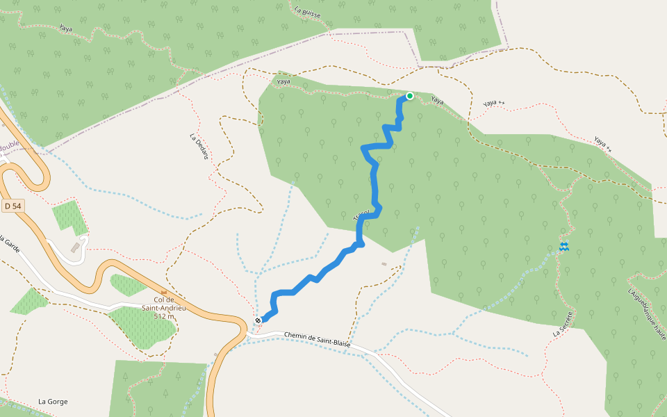 Tracol walking route map in Figanières