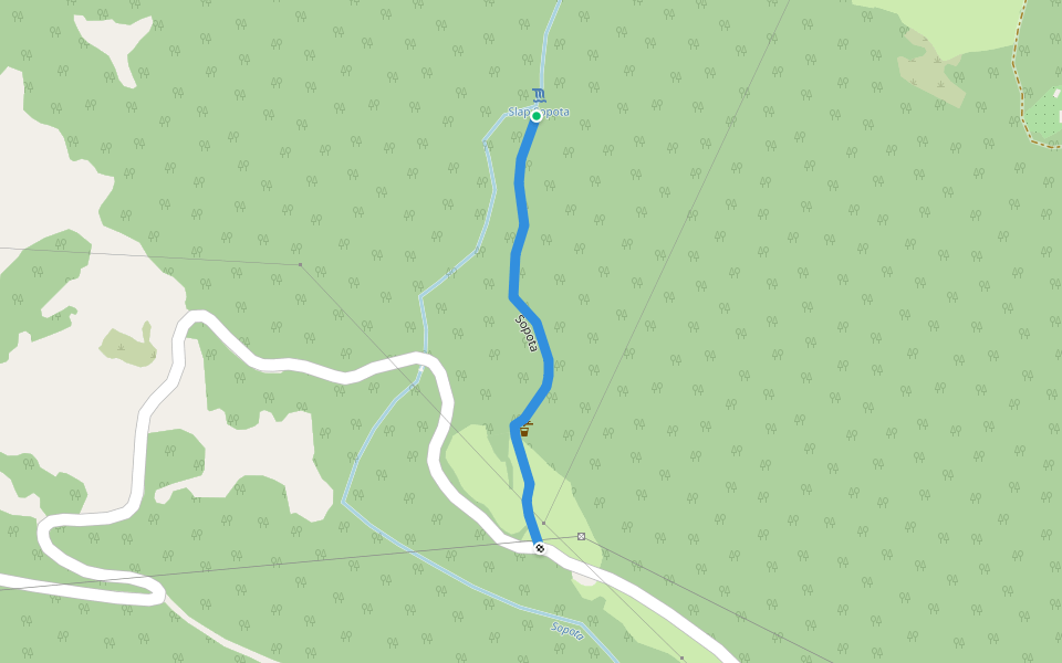 Sopota walking route map in Podmelec