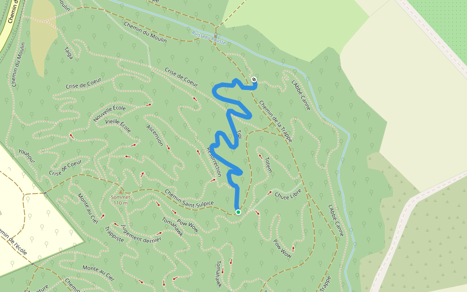 Tipi walking route map in Oka