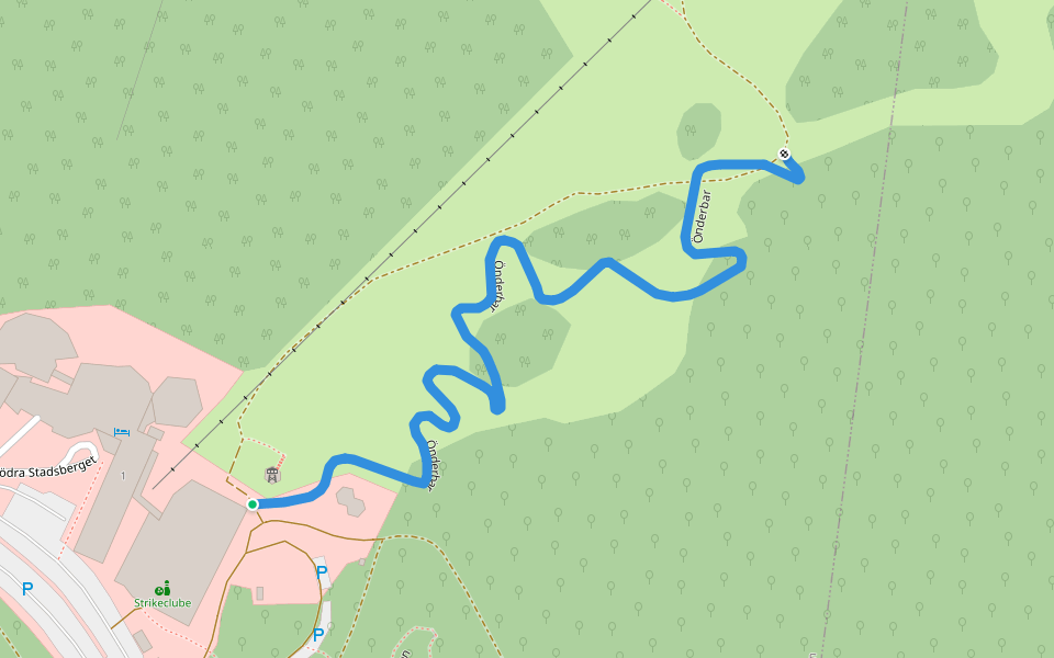 Önderbar walking route map in Sundsvall