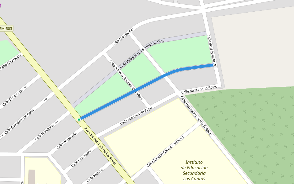 Calle Maestro Don Francisco Pascual walking route map in Bullas