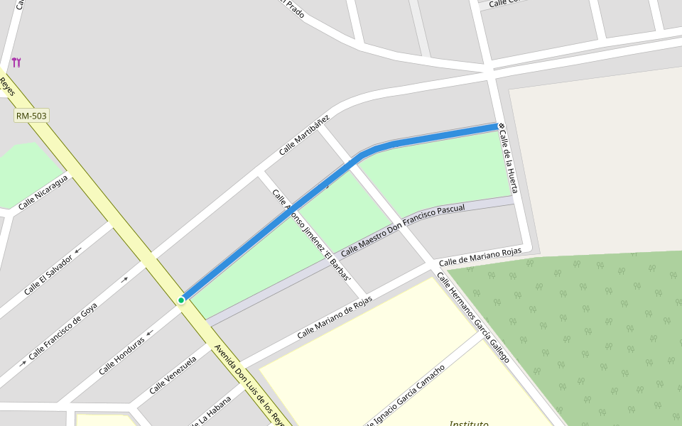 Calle Religiosas del Amor de Dios walking route map in Bullas