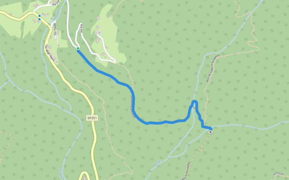 Strada di Nosgieda walking route map in Rutorbol