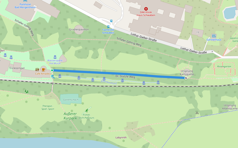 Dr.-Stützle-Weg walking route map in Bad Mergentheim