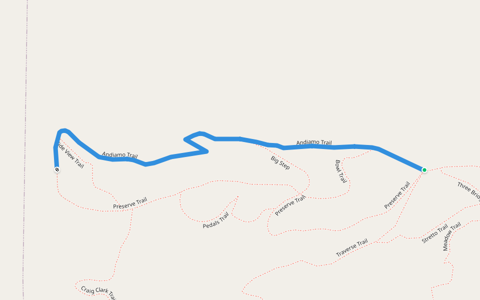 Andiamo Trail walking route map in Cloverdale