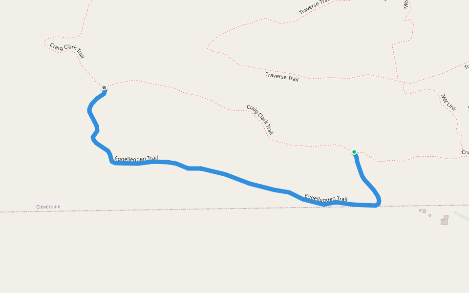 Eggelleggen Trail walking route map in Cloverdale