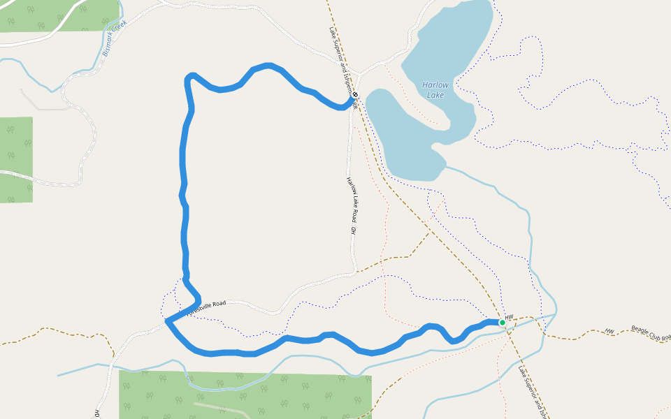 Jedi walking route map in Marquette