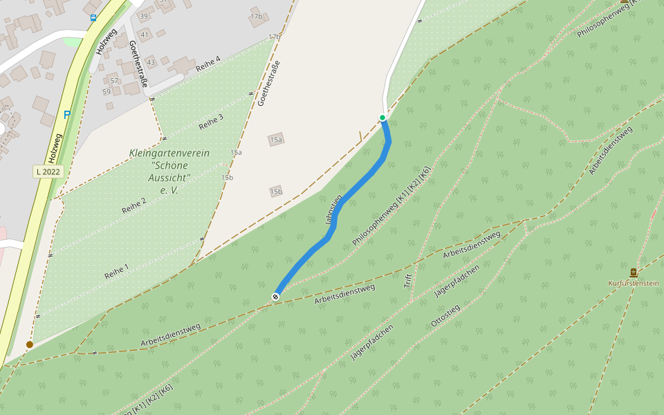 Jahnstieg walking route map in Heilbad Heiligenstadt