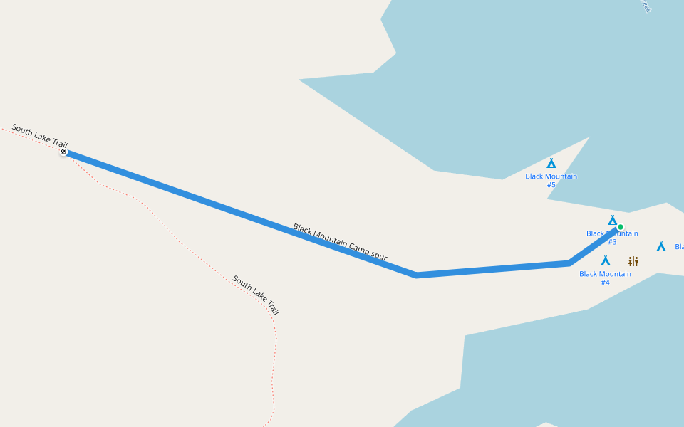 Black Mountain Camp spur walking route map in Geyserville